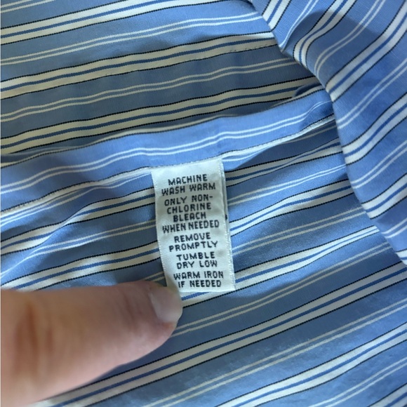 Ralph Lauren Shirt Mens Large Classic Fit Button Down Blue Striped Long Sleeve - Picture 6 of 8